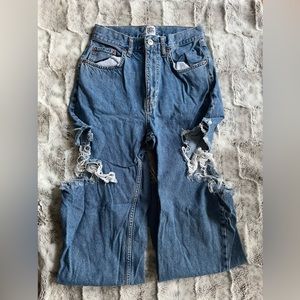 BDG Cutout Jeans // Size 27 // Light Wash